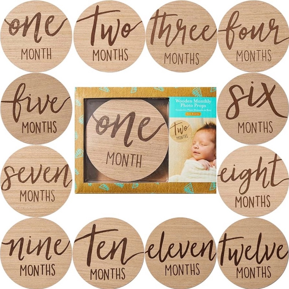 Kate & Milo Baby Monthly Milestone Marker Discs
